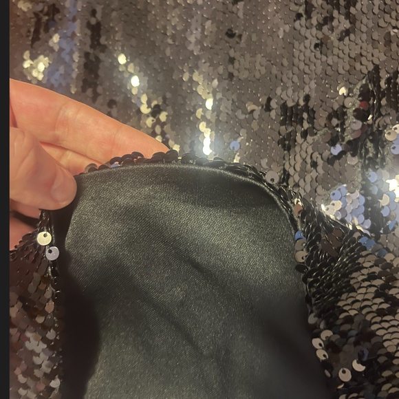 Franco black sequins spaghetti straps sleeveless mini dress NWT - Picture 5 of 14
